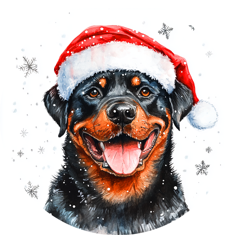 Dog (51) Round Christmas MDF Ornament