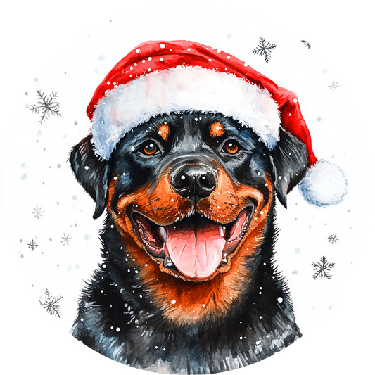 Dog (51) Round Christmas MDF Ornament