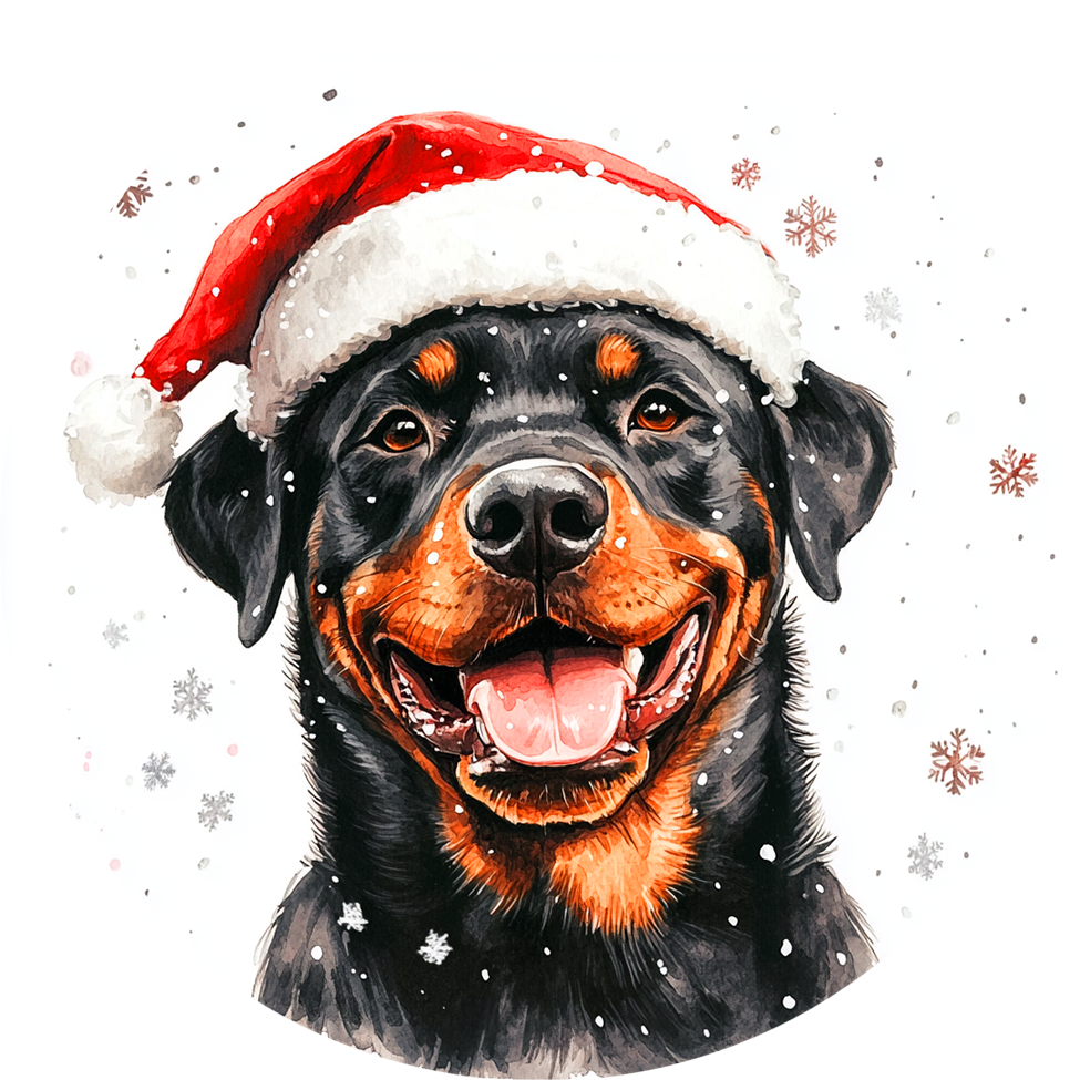 Dog (52) Round Christmas MDF Ornament
