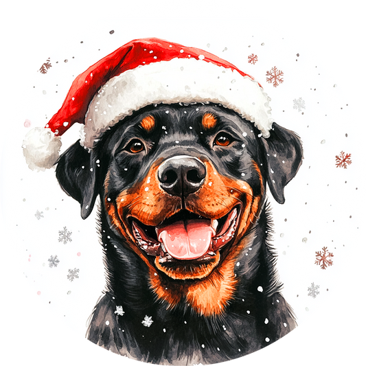 Dog (52) Round Christmas MDF Ornament