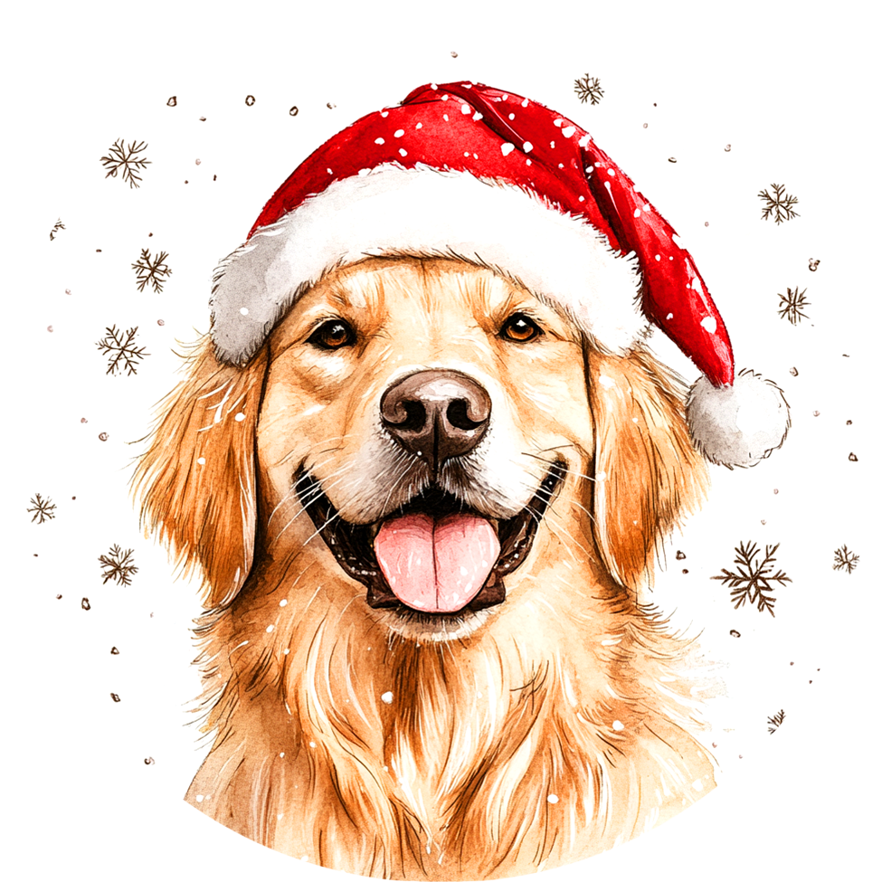 Dog (53) Round Christmas MDF Ornament