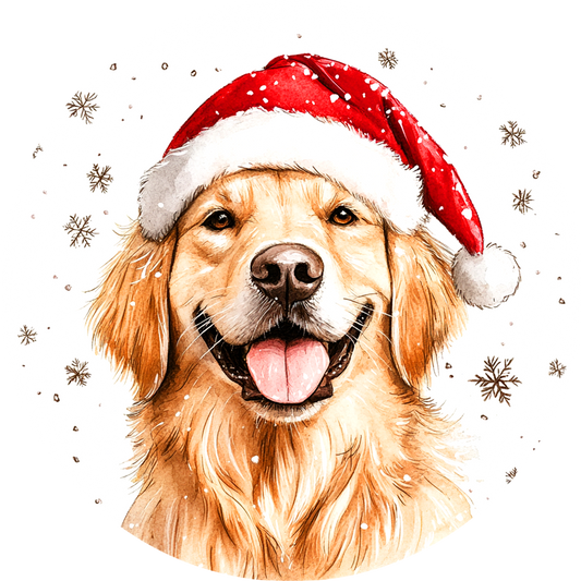 Dog (53) Round Christmas MDF Ornament