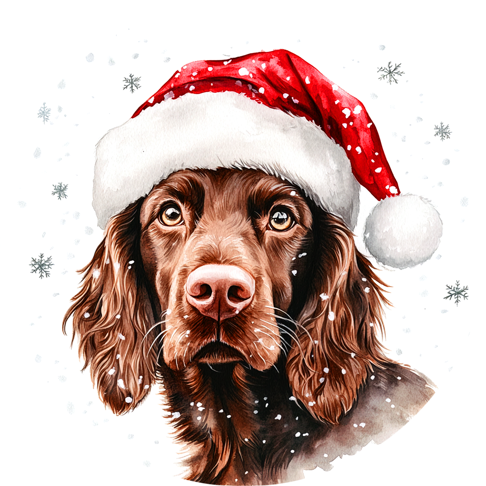 Dog (56) Round Christmas MDF Ornament