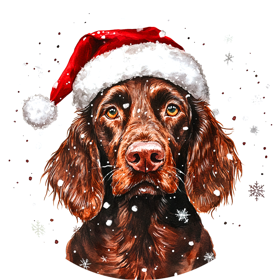 Dog (57) Round Christmas MDF Ornament