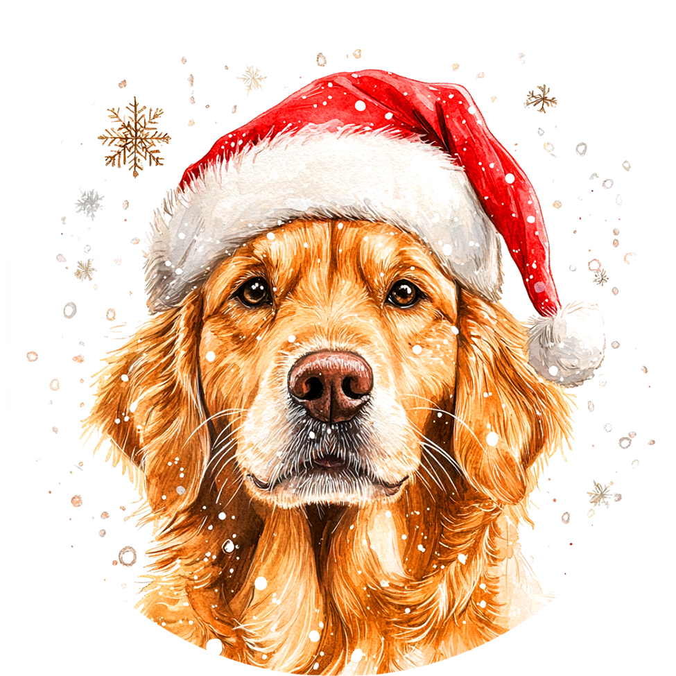 Dog (62) Round Christmas MDF Ornament
