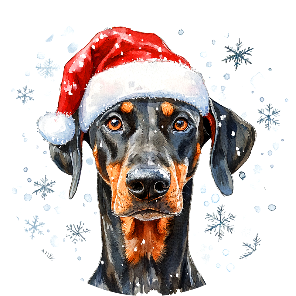 Dog (63) Round Christmas MDF Ornament