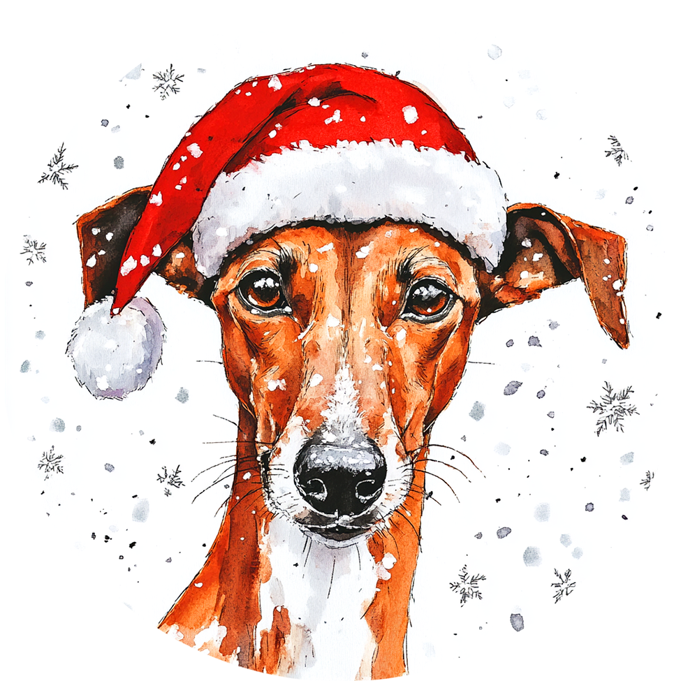 Dog (65) Round Christmas MDF Ornament