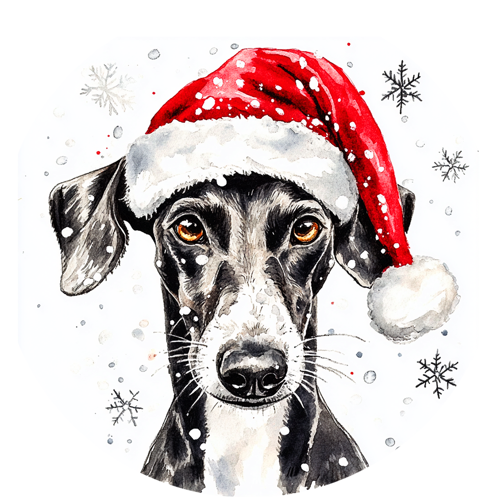 Dog (66) Round Christmas MDF Ornament