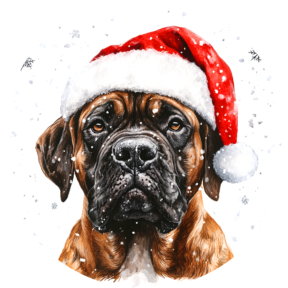 Dog (69) Round Christmas MDF Ornament
