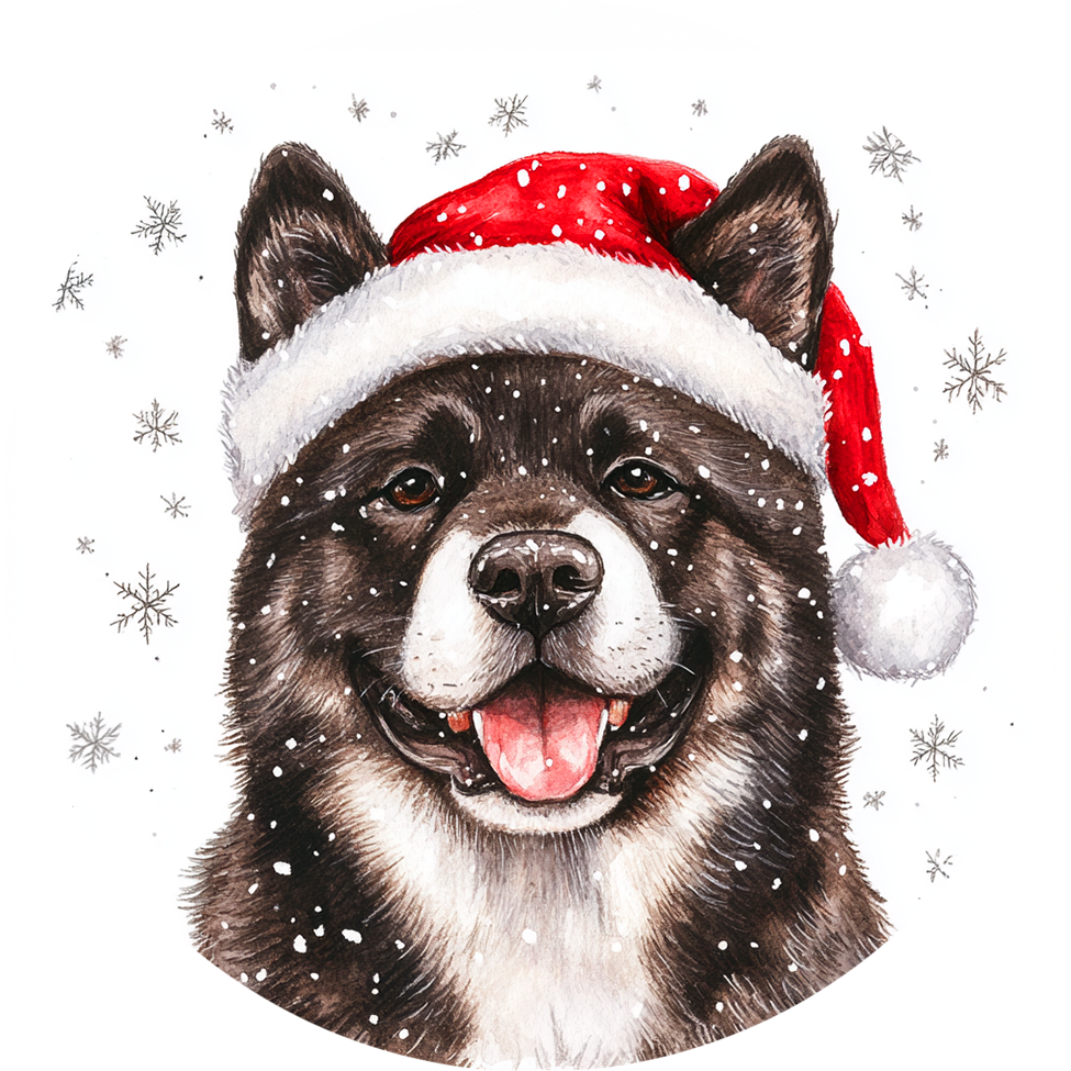Dog (7) Round Christmas MDF Ornament