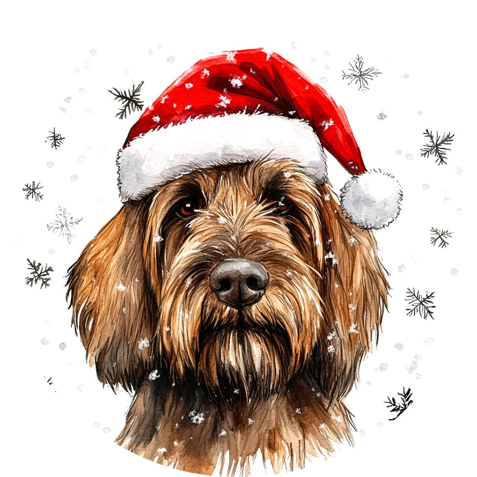 Dog (70) Round Christmas MDF Ornament
