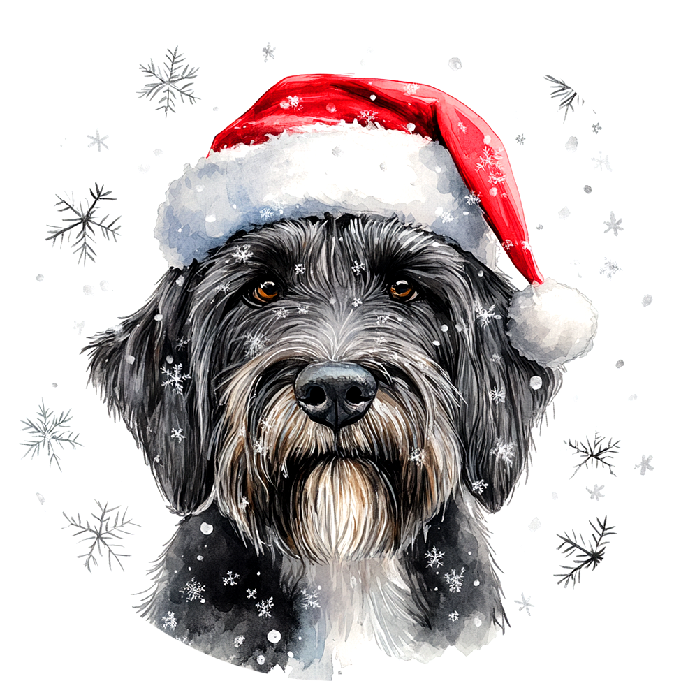 Dog (71) Round Christmas MDF Ornament