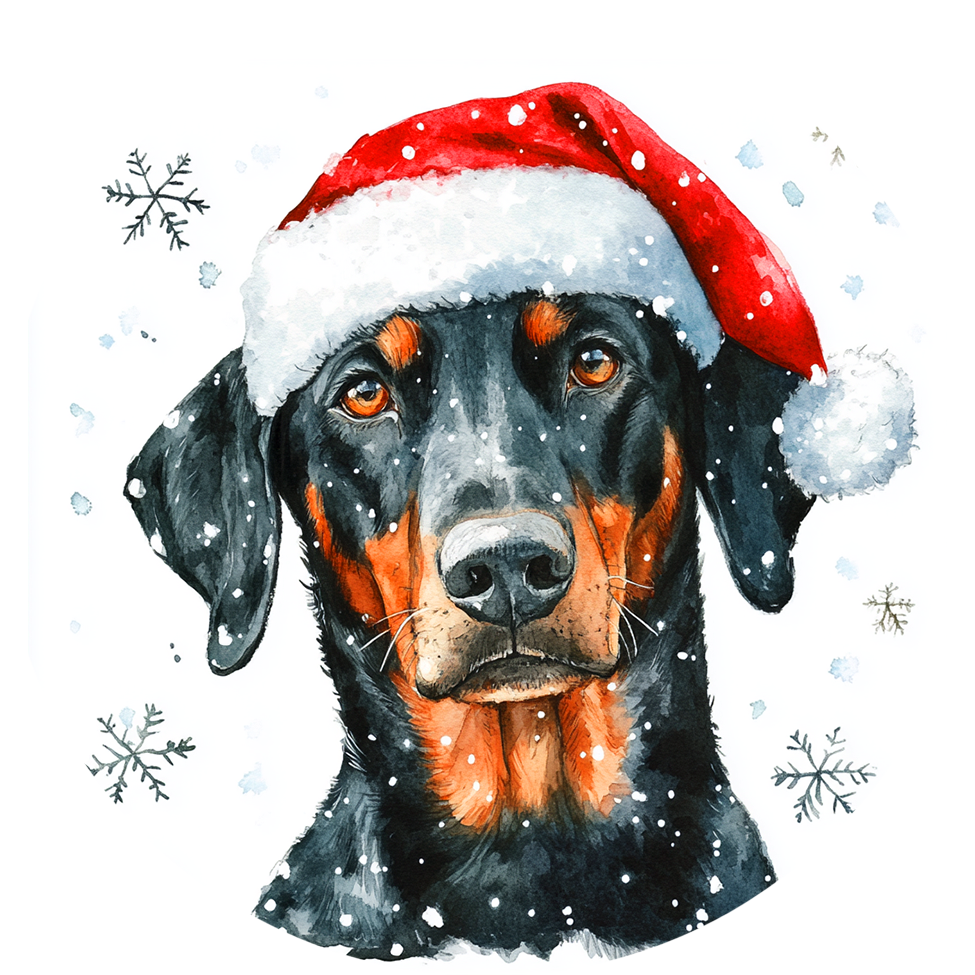 Dog (72) Round Christmas MDF Ornament