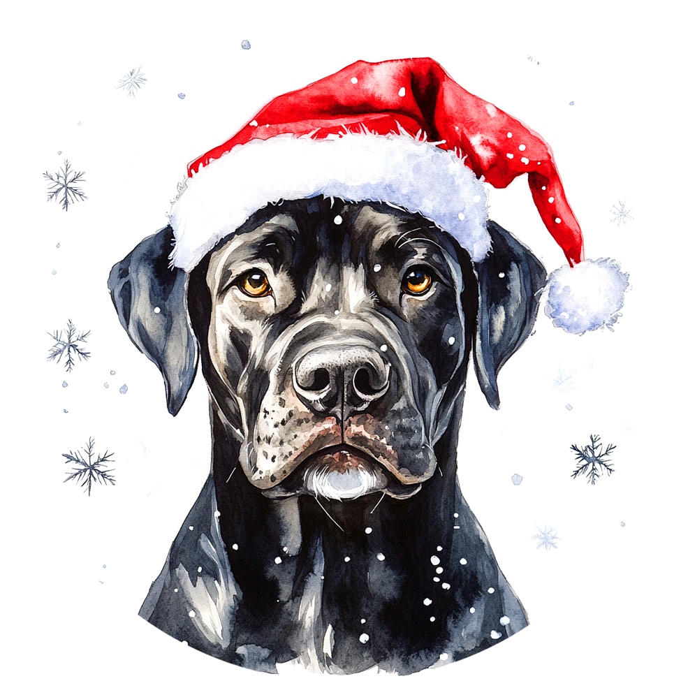 Dog (74) Round Christmas MDF Ornament