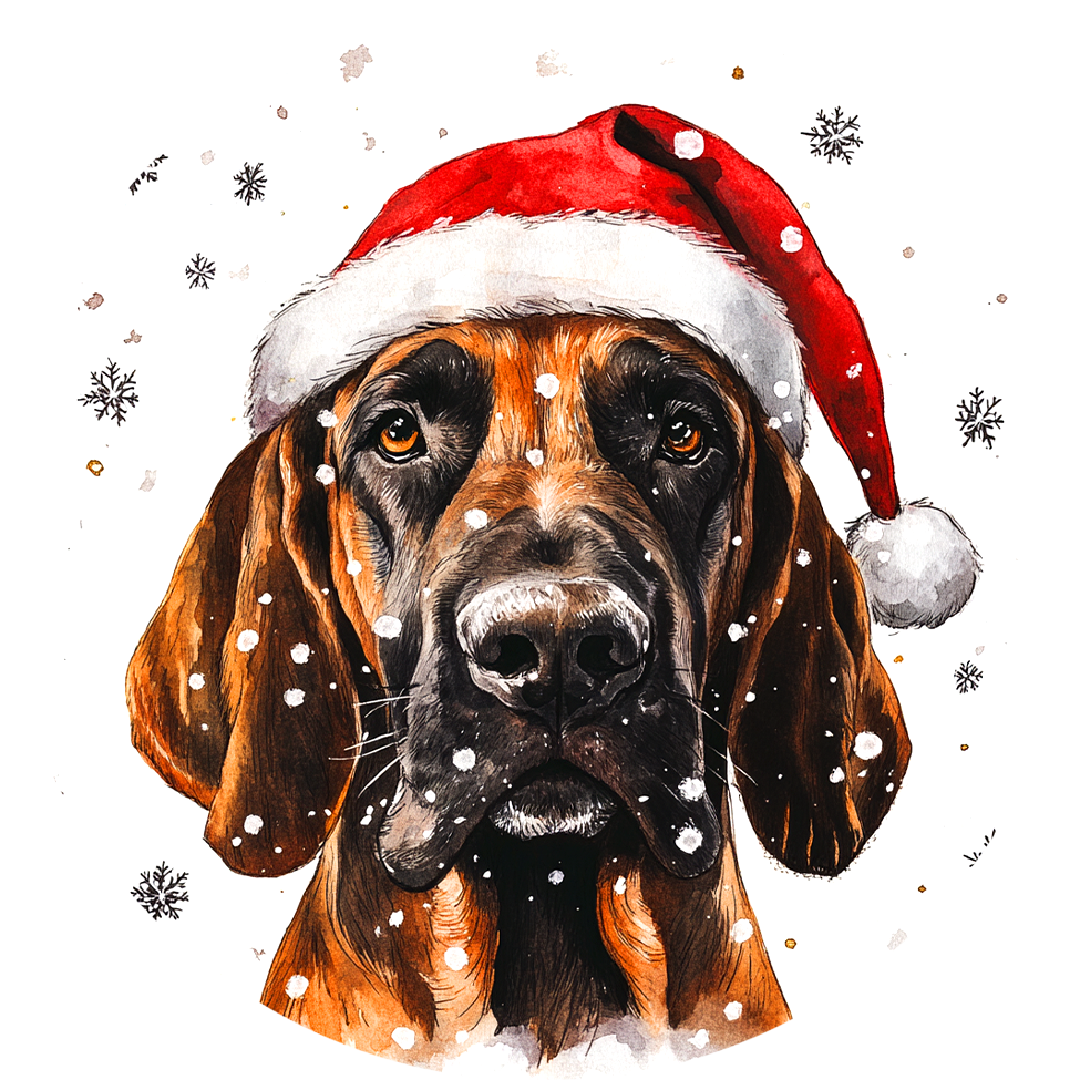 Dog (75) Round Christmas MDF Ornament