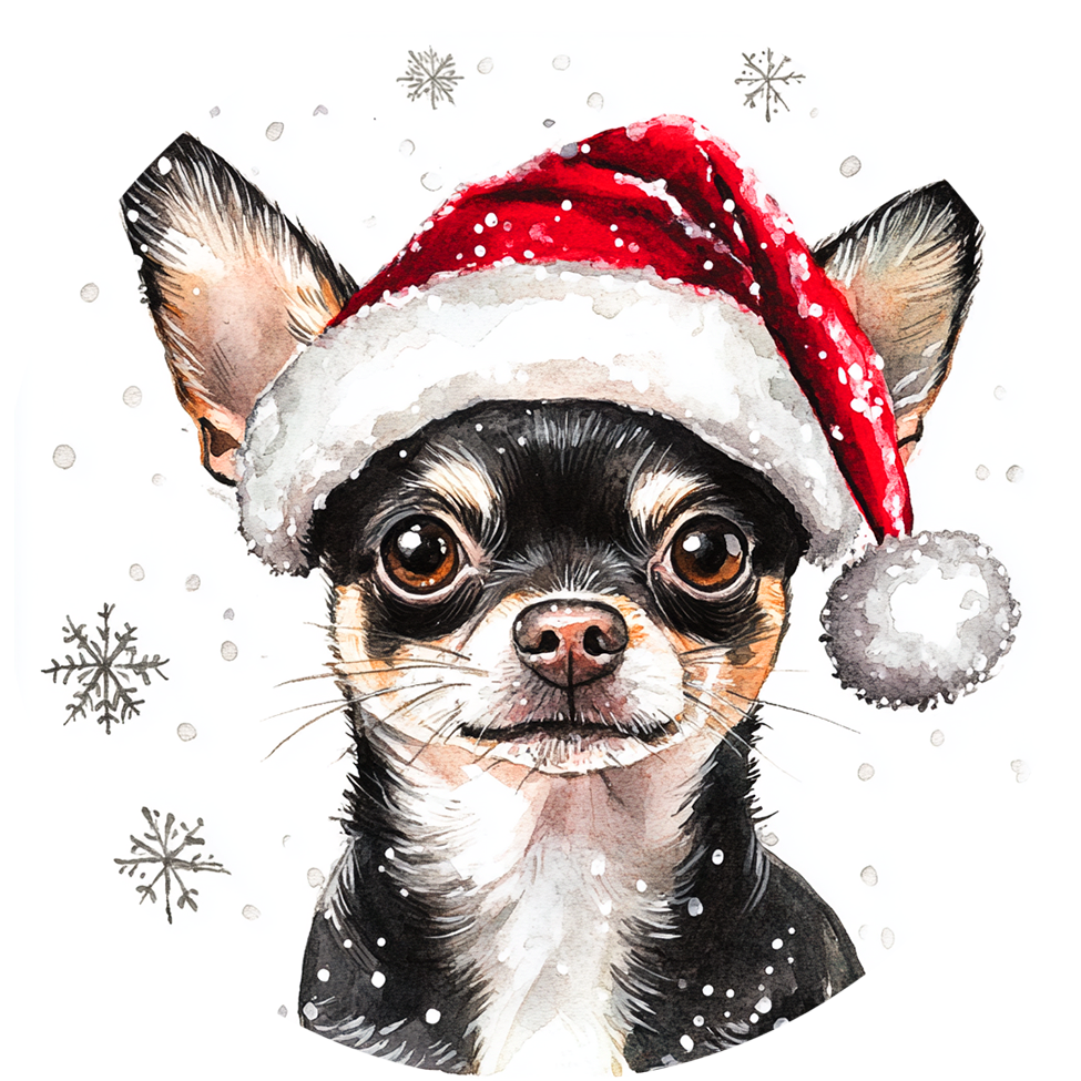 Dog (78) Round Christmas MDF Ornament