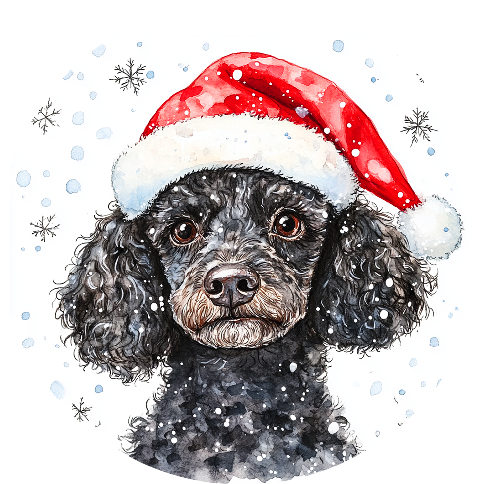 Dog (80) Round Christmas MDF Ornament