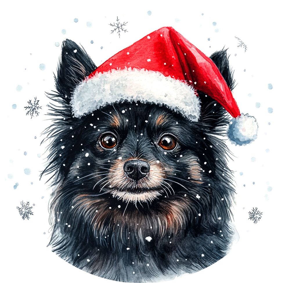 Dog (82) Round Christmas MDF Ornament