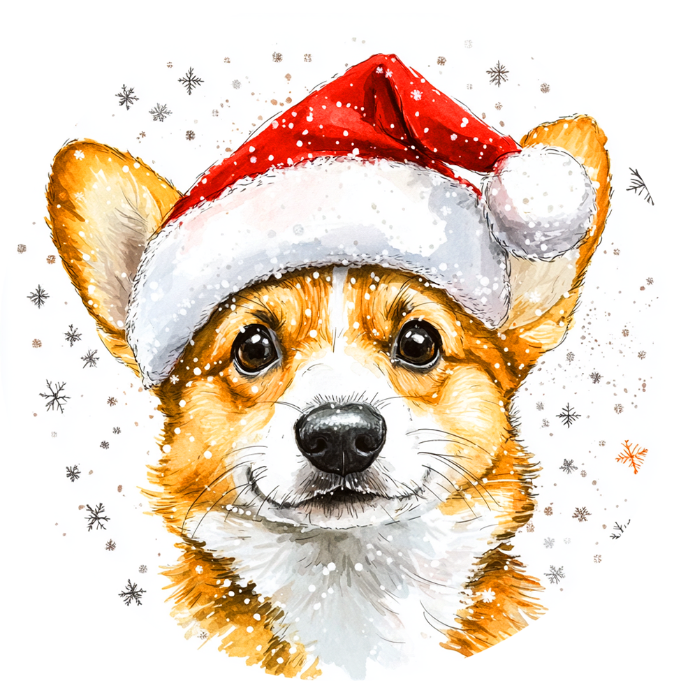 Dog (86) Round Christmas MDF Ornament