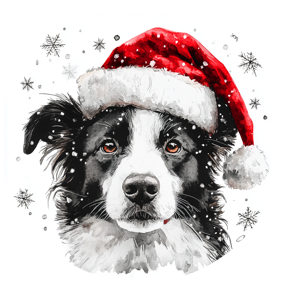 Dog (89) Round Christmas MDF Ornament