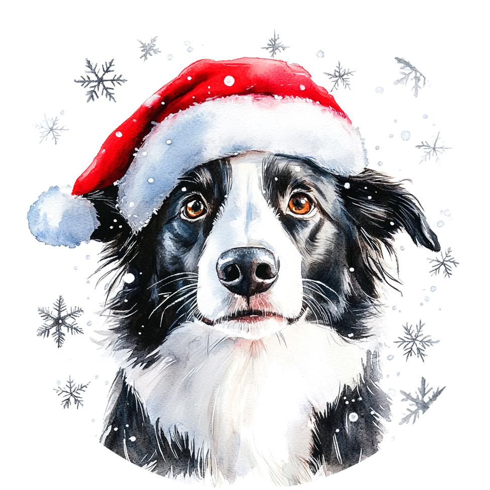 Dog (90) Round Christmas MDF Ornament