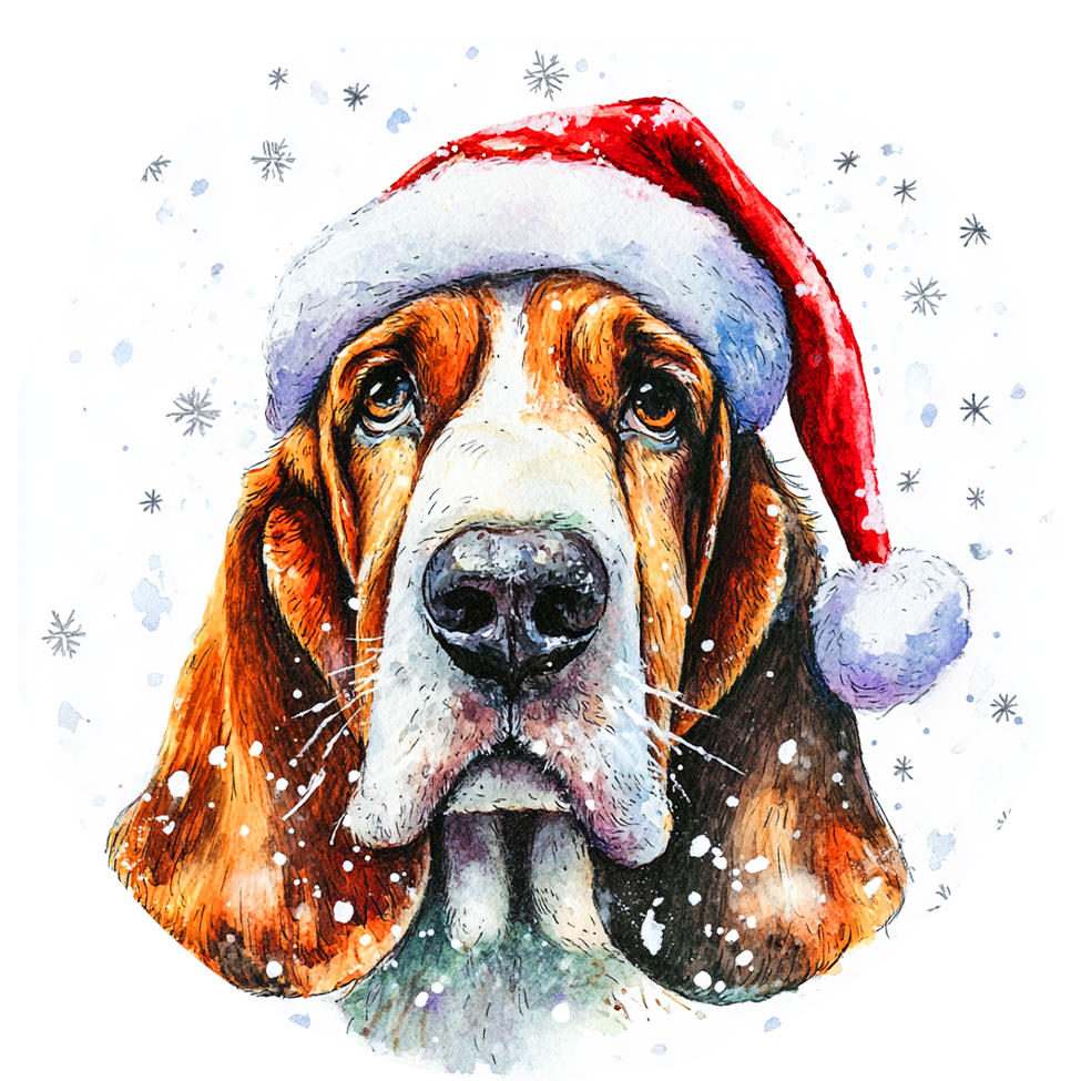 Dog (92) Round Christmas MDF Ornament