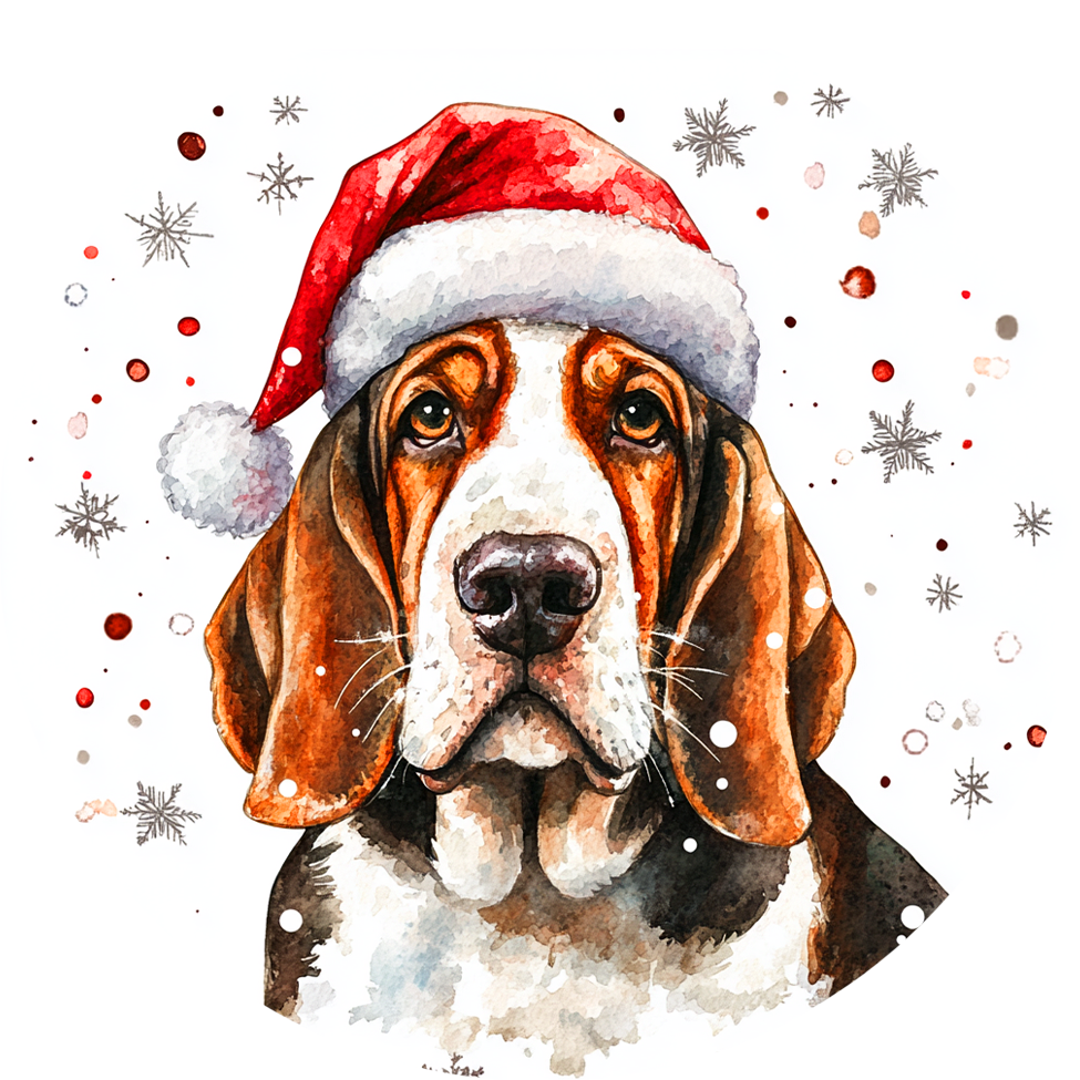 Dog (93) Round Christmas MDF Ornament
