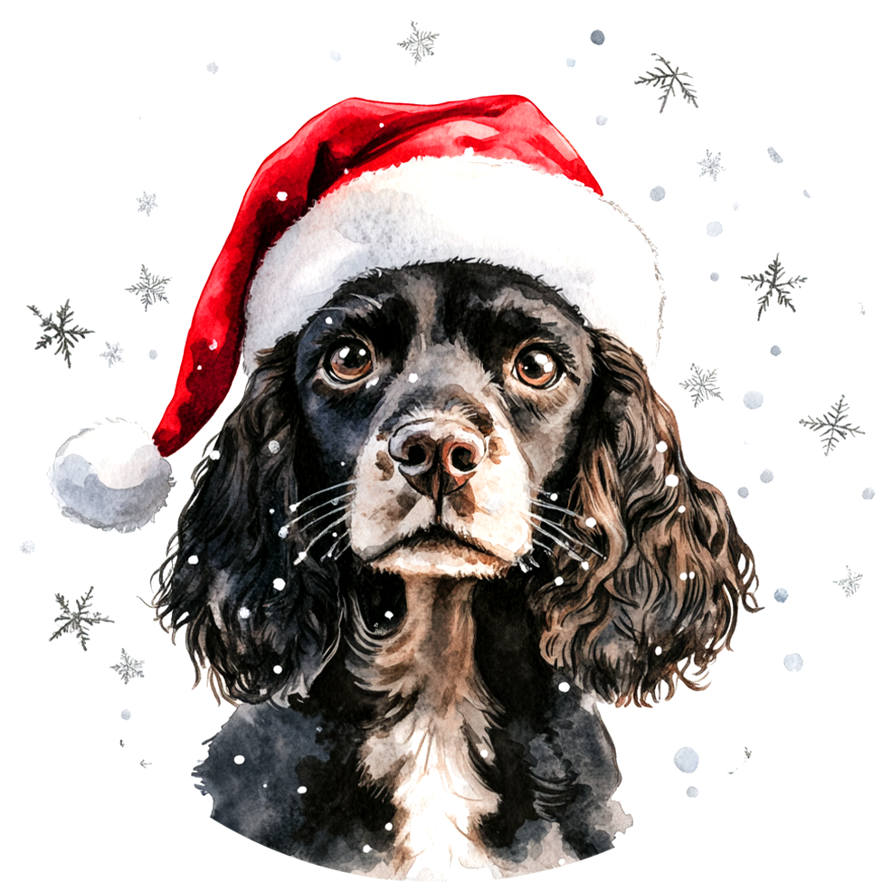 Dog (95) Round Christmas MDF Ornament