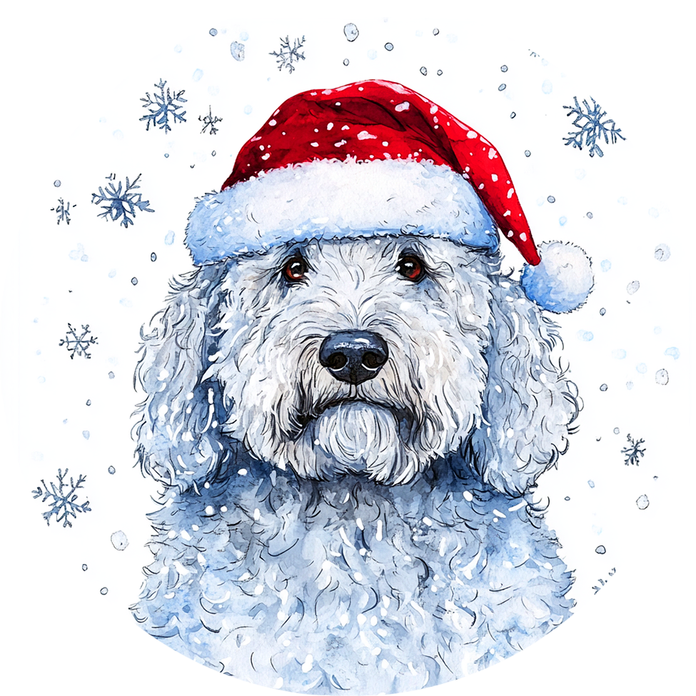 Dog (97) Round Christmas MDF Ornament