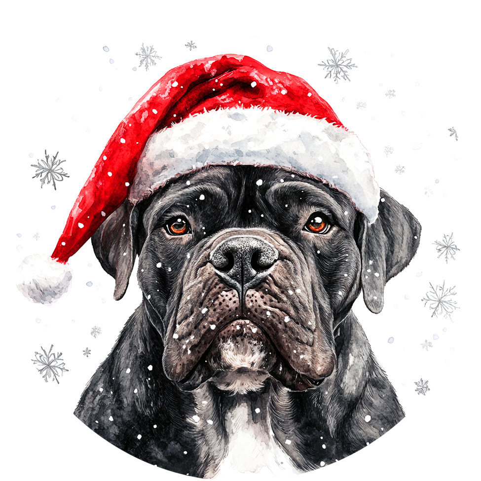 Dog (98) Round Christmas MDF Ornament