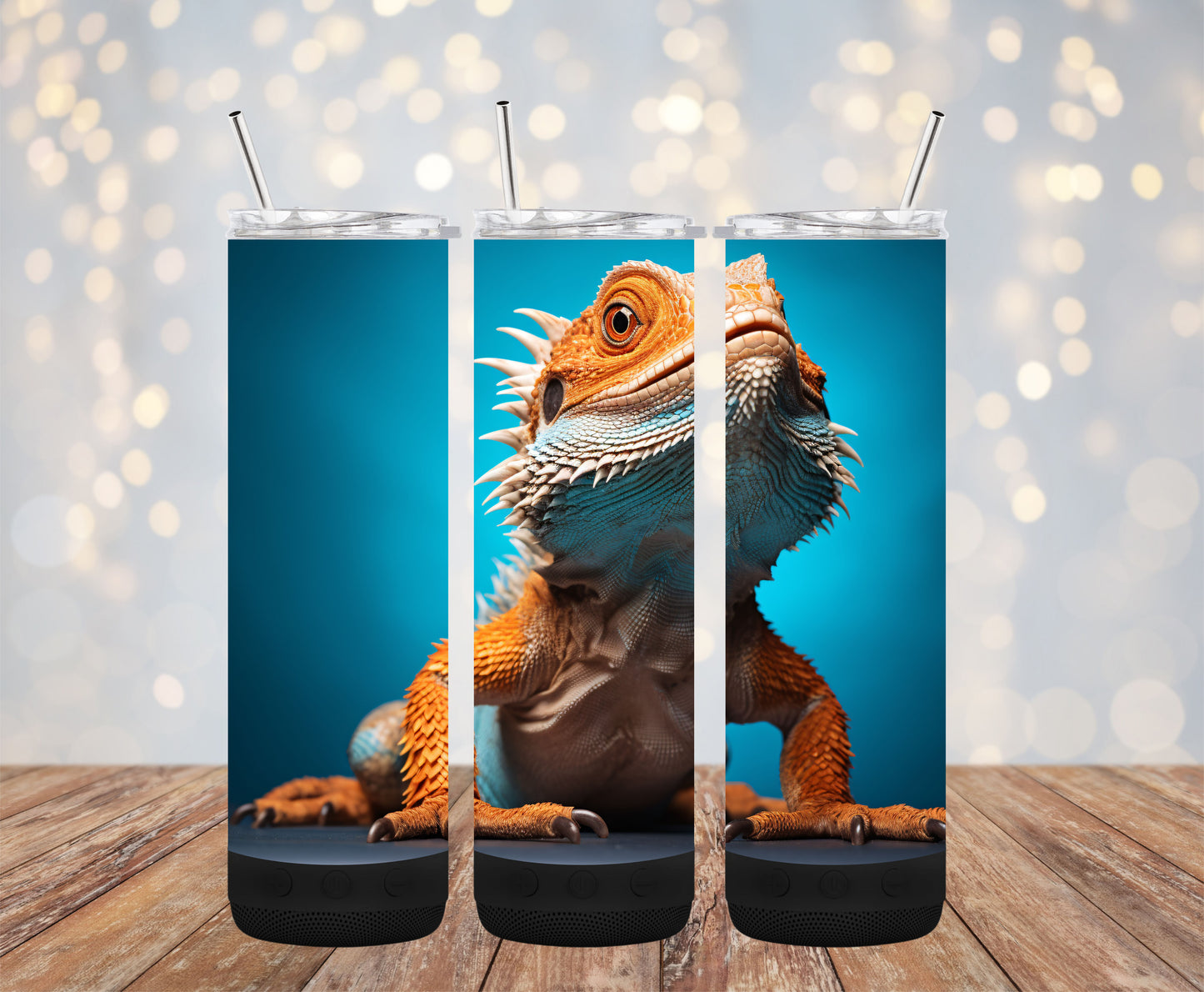Bearded Dragon 20oz Bluetooth Speaker Tumbler