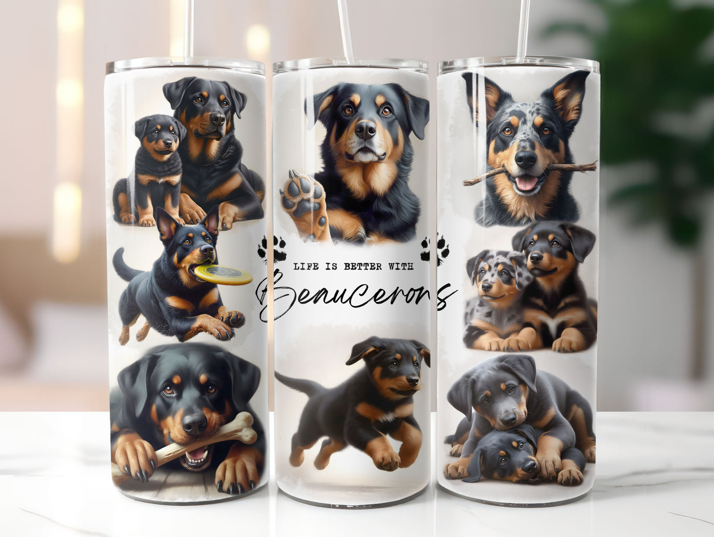 Beauceron Dog Life is Better with 20oz Tumbler