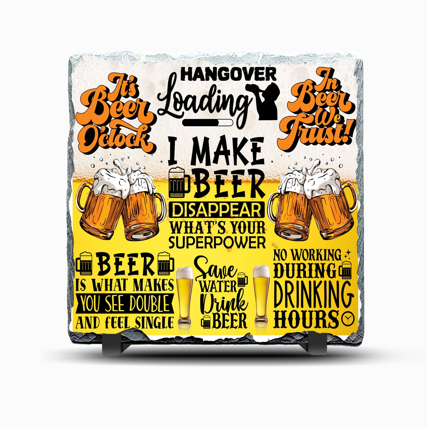 Beer Design Printed Rock Slate