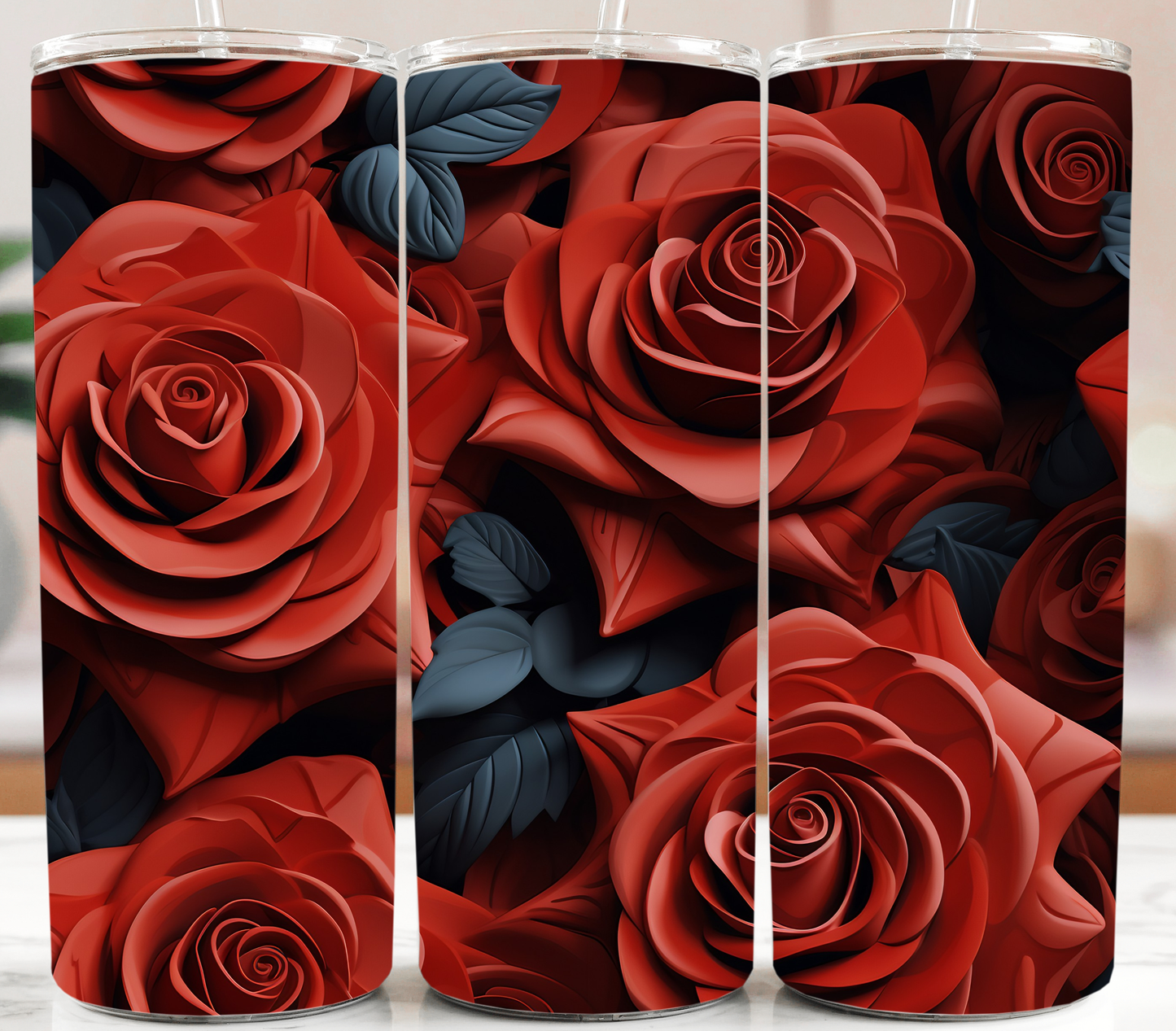 Red and Black Roses 20oz Tumbler