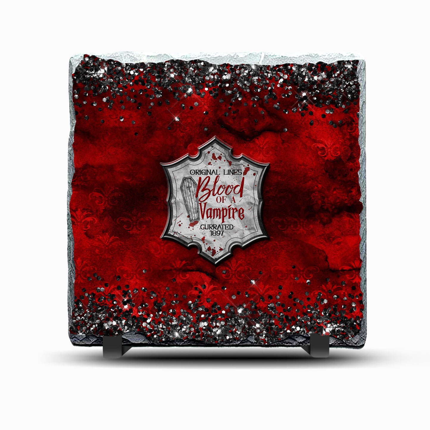 Blood of a Vampire Design Printed Rock Slate