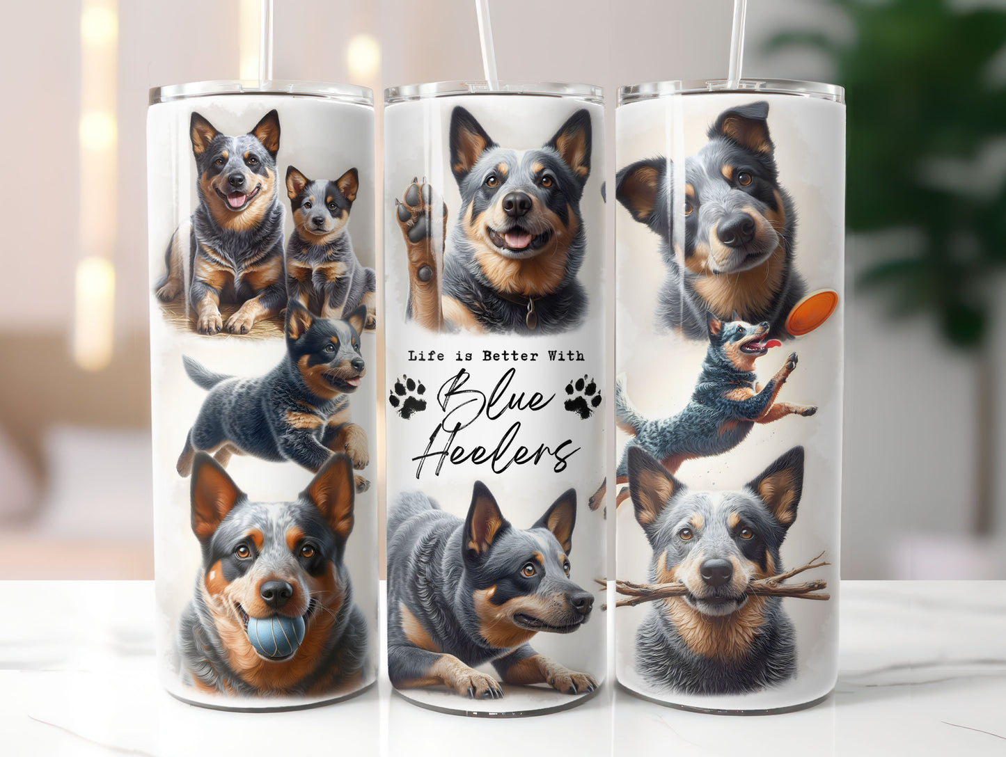 Blue Heeler Dog Life is Better with 20oz Tumbler