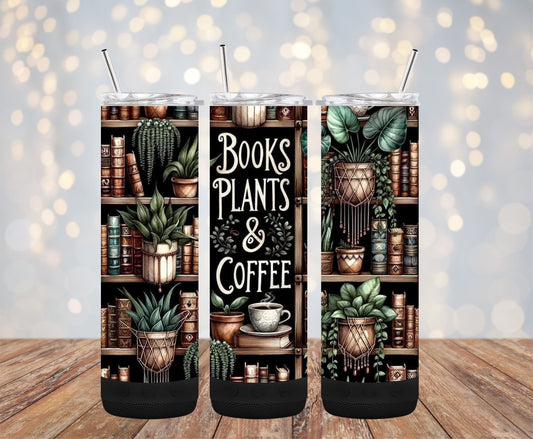 Books, Plants and Coffee 20oz Bluetooth Speaker Tumbler