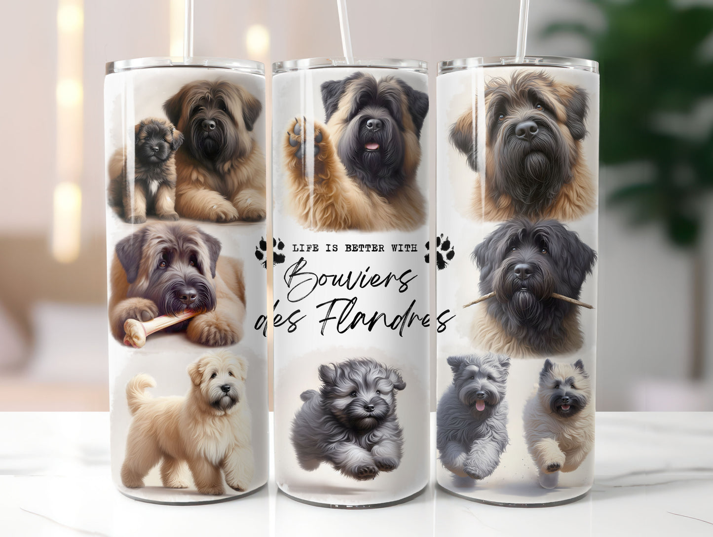 Bouvier des Flandres Dog Life is Better with 20oz Tumbler