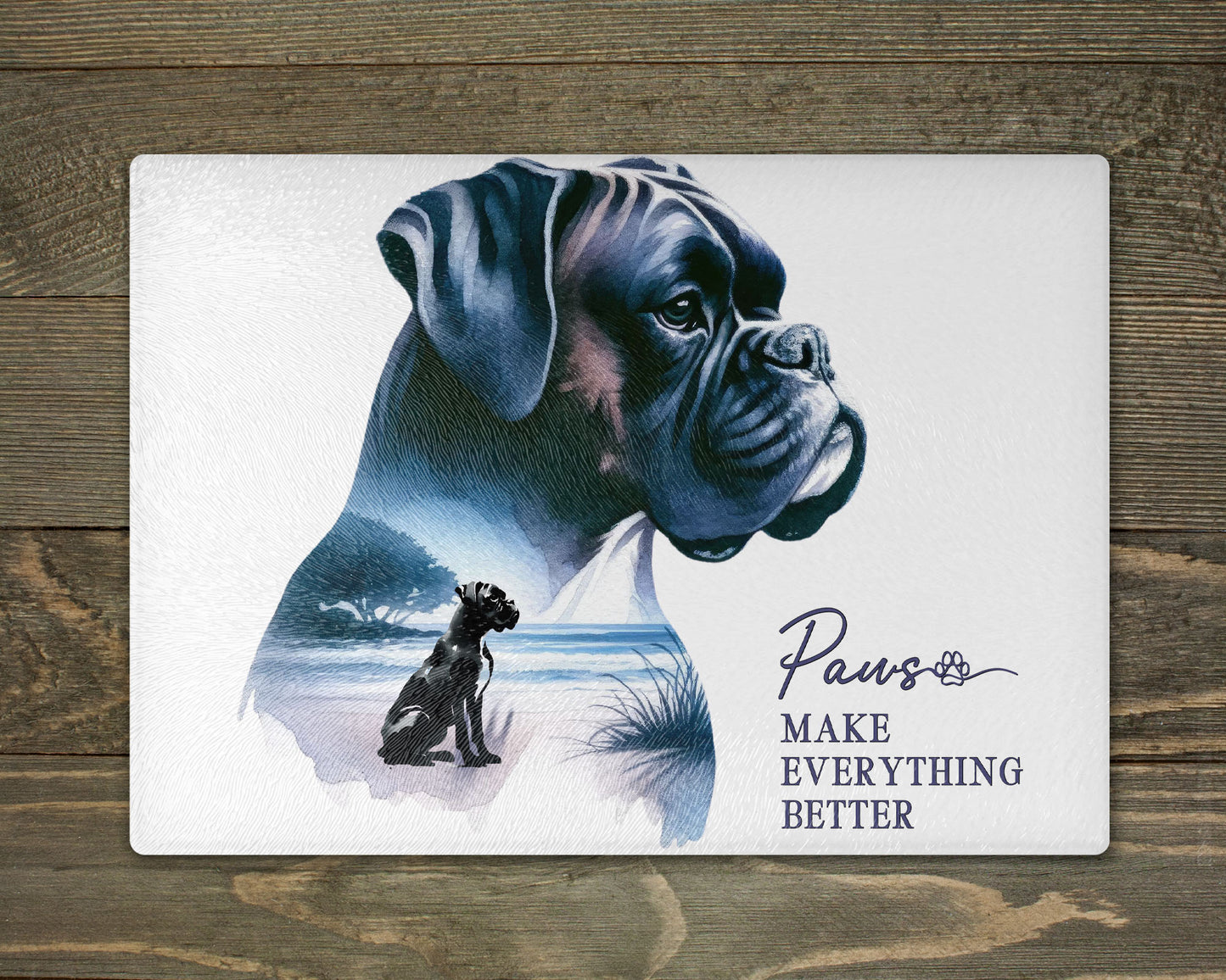 Boxers Paws Chopping Cutting Board