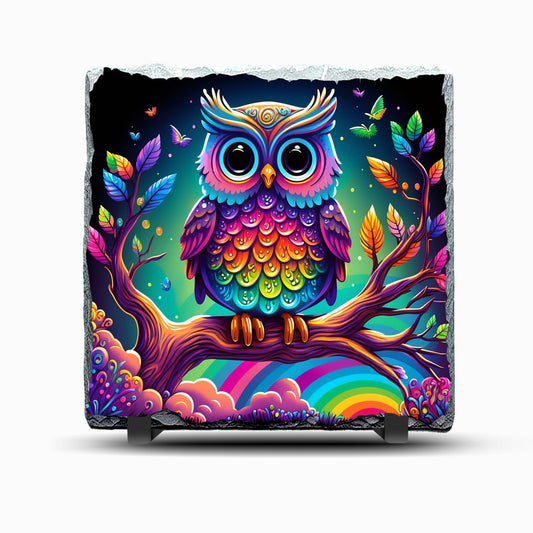 Bright Owls Design Printed Rock Slate