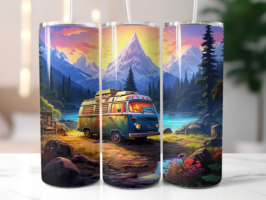 Camper in Mountains 20oz Tumbler