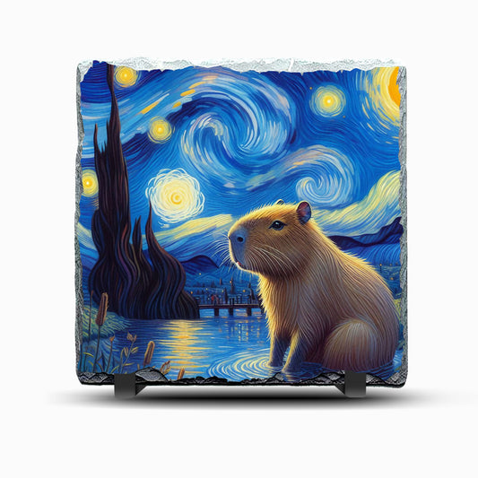 Capybara Design Printed Rock Slate