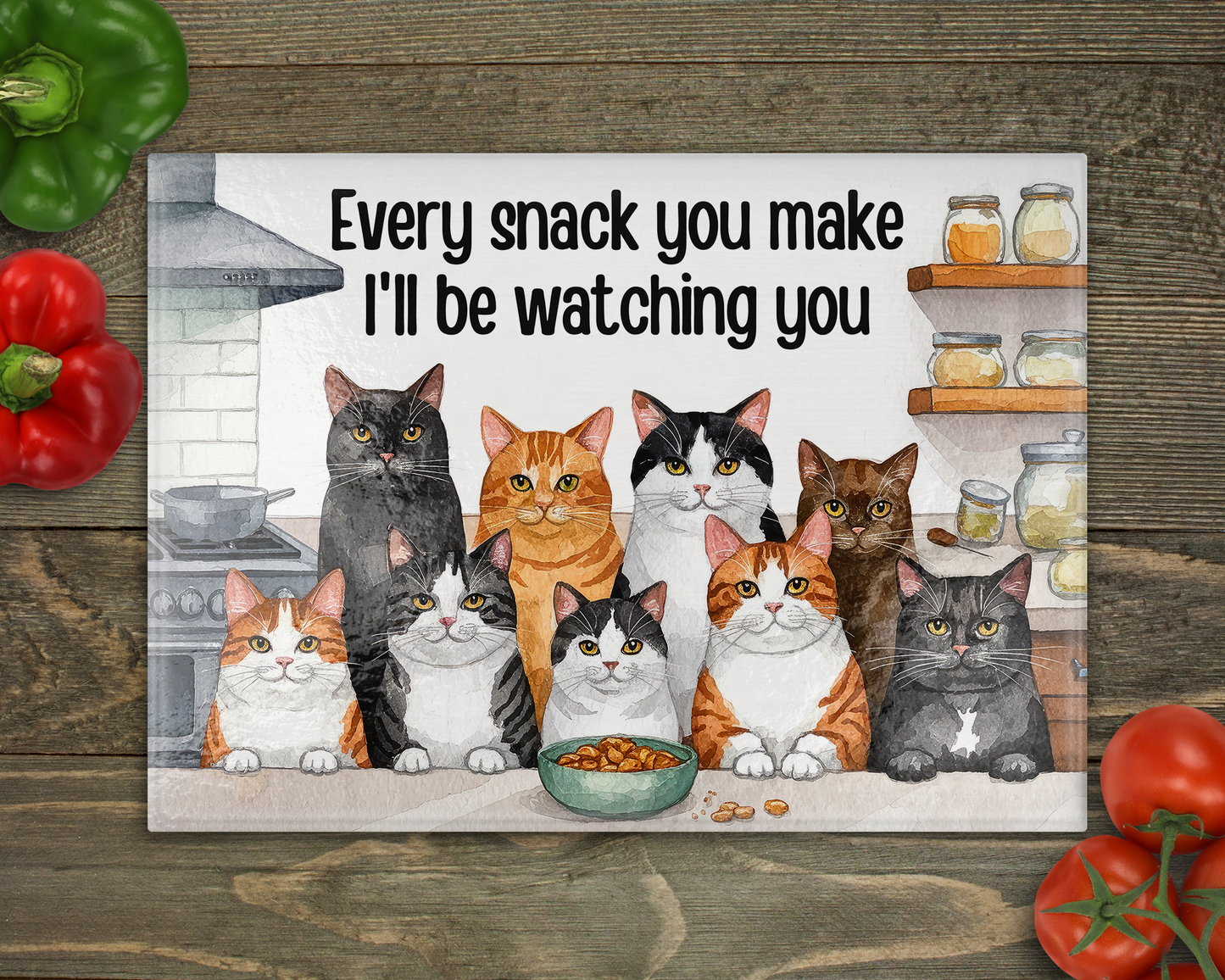 Cat Snacks Chopping Cutting Board