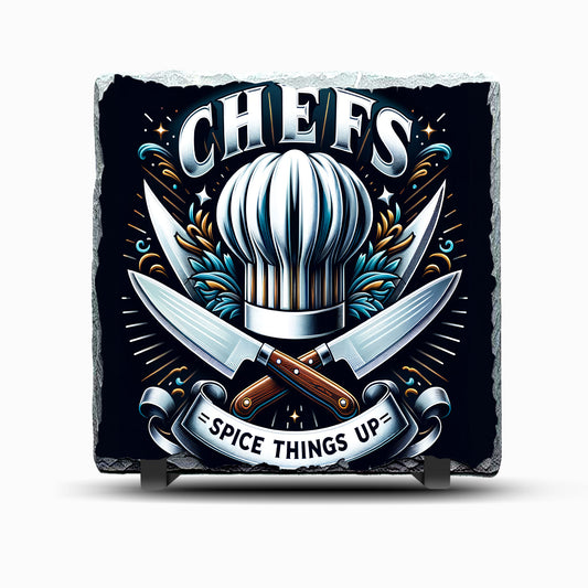 Chefs Spice Things Up Design Printed Rock Slate