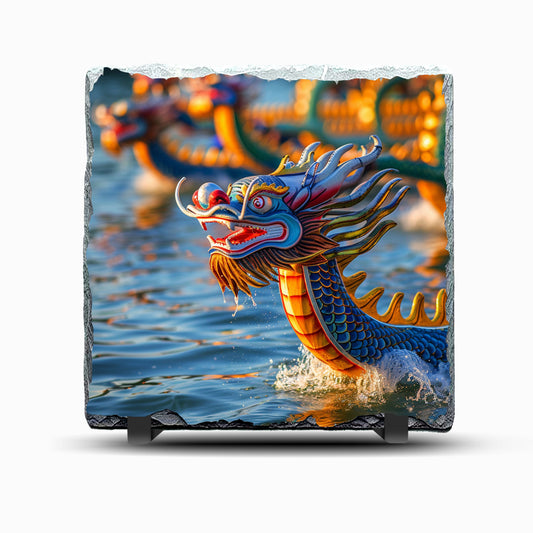 Chinese Dragon Design Printed Rock Slate