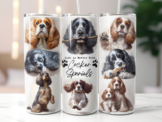 Cocker Spaniel Dog Life is Better with 20oz Tumbler