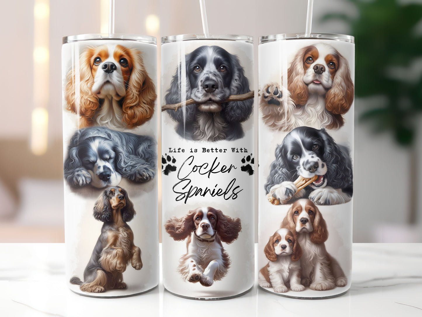 Cocker Spaniel Dog Life is Better with 20oz Tumbler