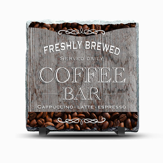 Coffee Bar Design Printed Rock Slate