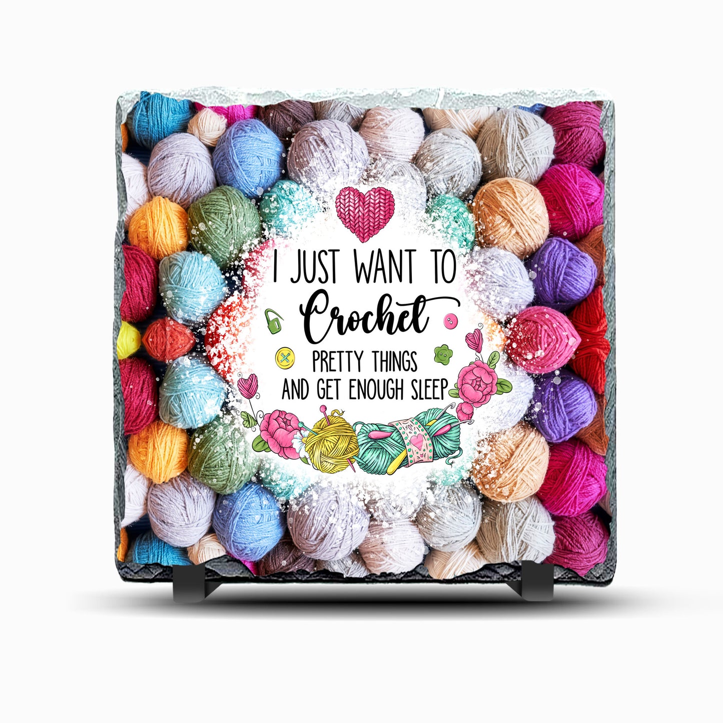 Crochet Design Printed Rock Slate