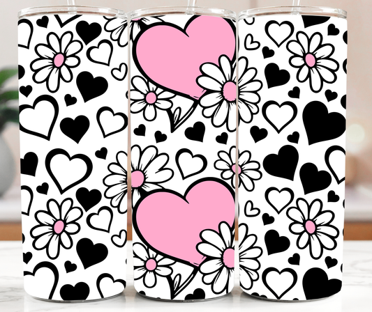 Daisy and Hearts 20oz Tumbler